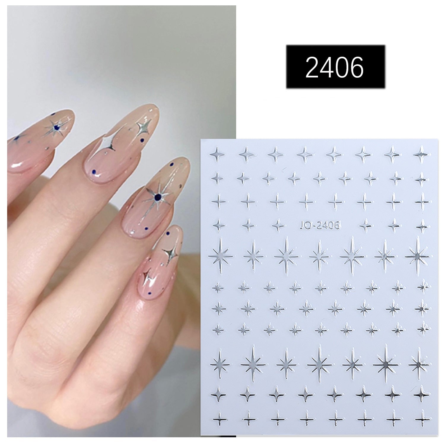 Wholesale Cyber Celebrous 3D Star Manure  Nail Sticker